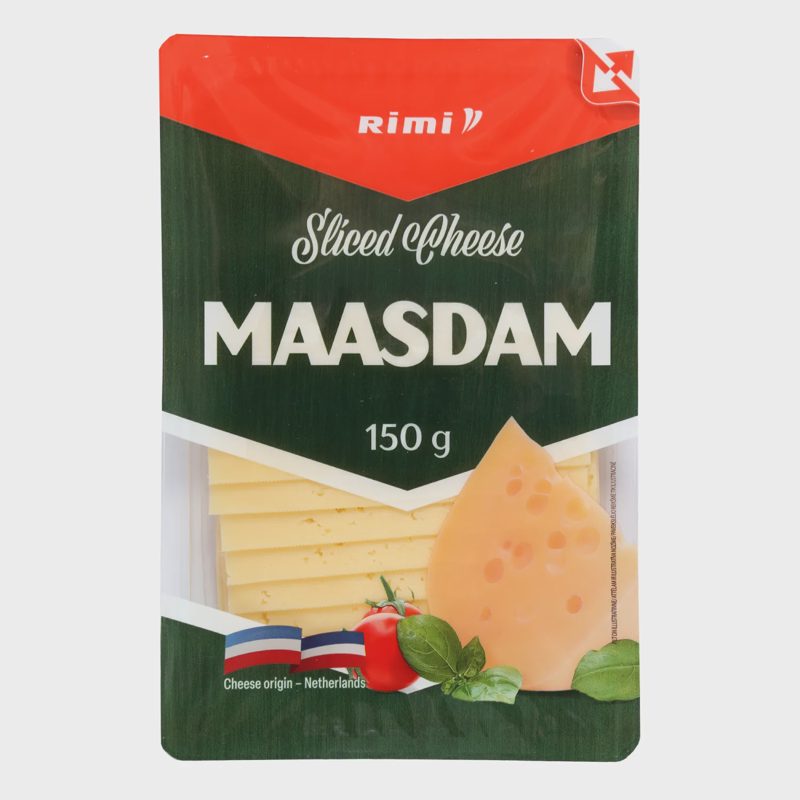 Pjaustytas sūris RIMI MAASDAM, 47 %, 150 g