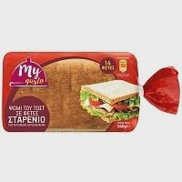 My Gusto Ψωμί Τοστ Σταρένιο 340gr