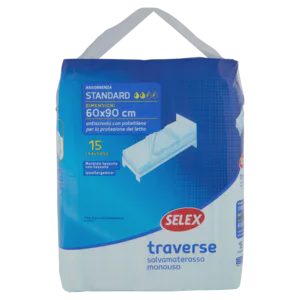 Selex Traverse Salvamaterasso Monouso 60X90 Cm 15 Pezzi