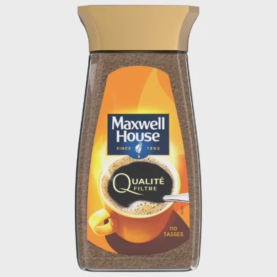 Café soluble MAXWELL HOUSE Qualité Filtre Décaféiné - 200g