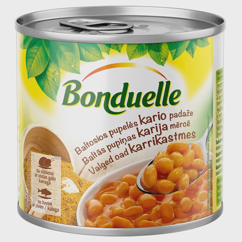 Baltos pupelės kario padaže BONDUELLE, 430 g
