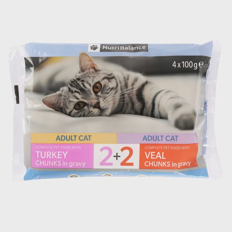 Kač. ėdalas su mės. gab. NUTRIBALANCE, 4x100g