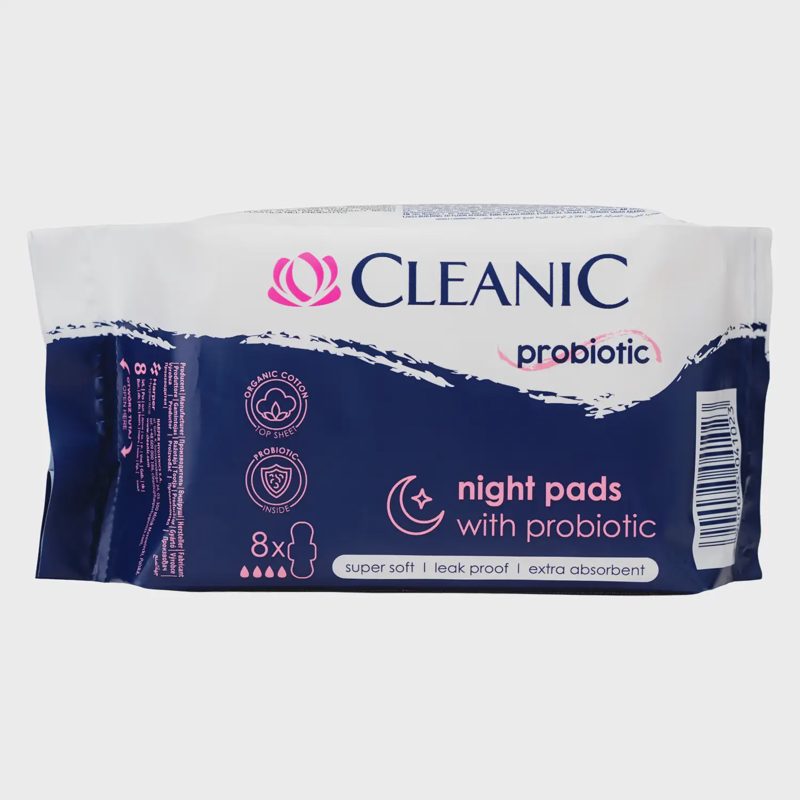 Naktiniai higieniniai įklotai CLEANIC, 8 vnt.