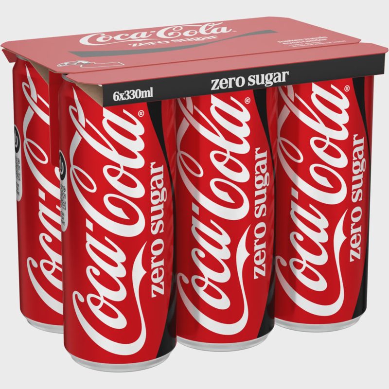 Gaz. gėrimas su sald. COCA-COLA ZERO, 6x0,33l