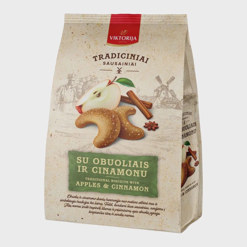 Sausainiai SU OBUOLIAIS IR CINAMONU, 250 g