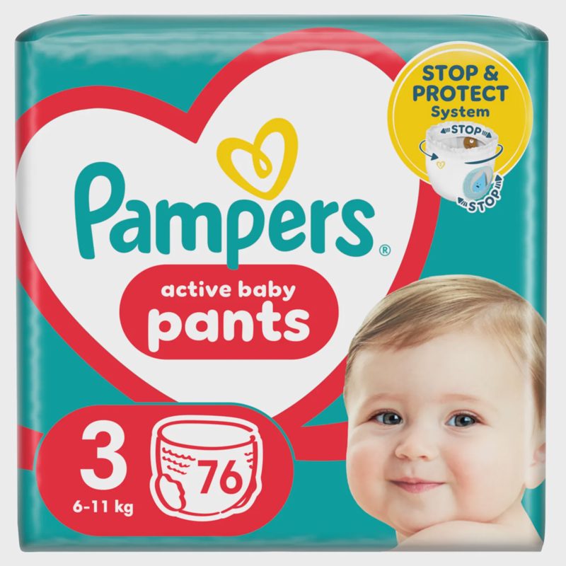 Sauskelnės PAMPERS PANTS GIANT P. S3, 76 vnt.