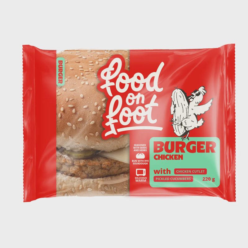 Mėsainis su višt. kotl. FOOD ON FOOT, 220 g