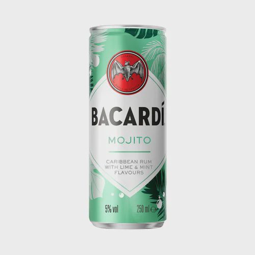 BACARDI Combinado de Bacardí carta blanca con lima y menta (mojito) lata 25 cl.