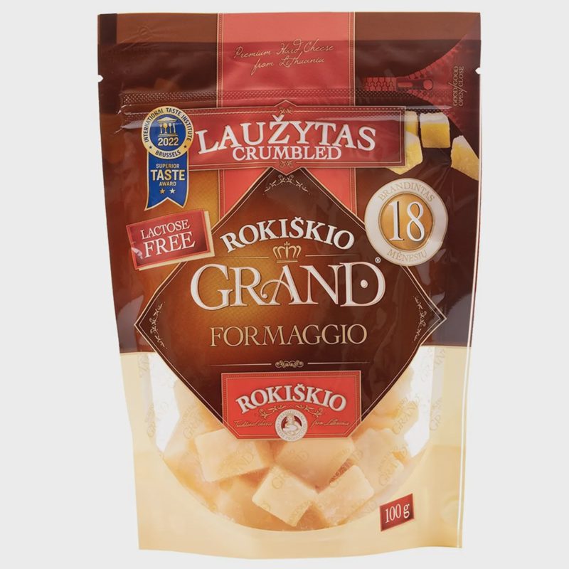 Lauž. gab. sūris ROKIŠKIO GRAND, 18 mėn, 100g