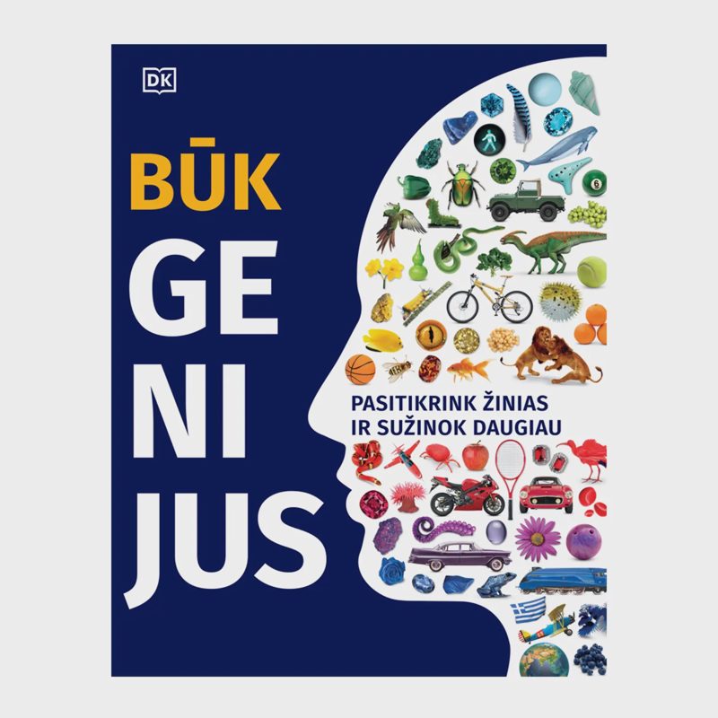 Knyga BŪK GENIJ. PAS. ŽIN. SUŽ. DAUGIAU