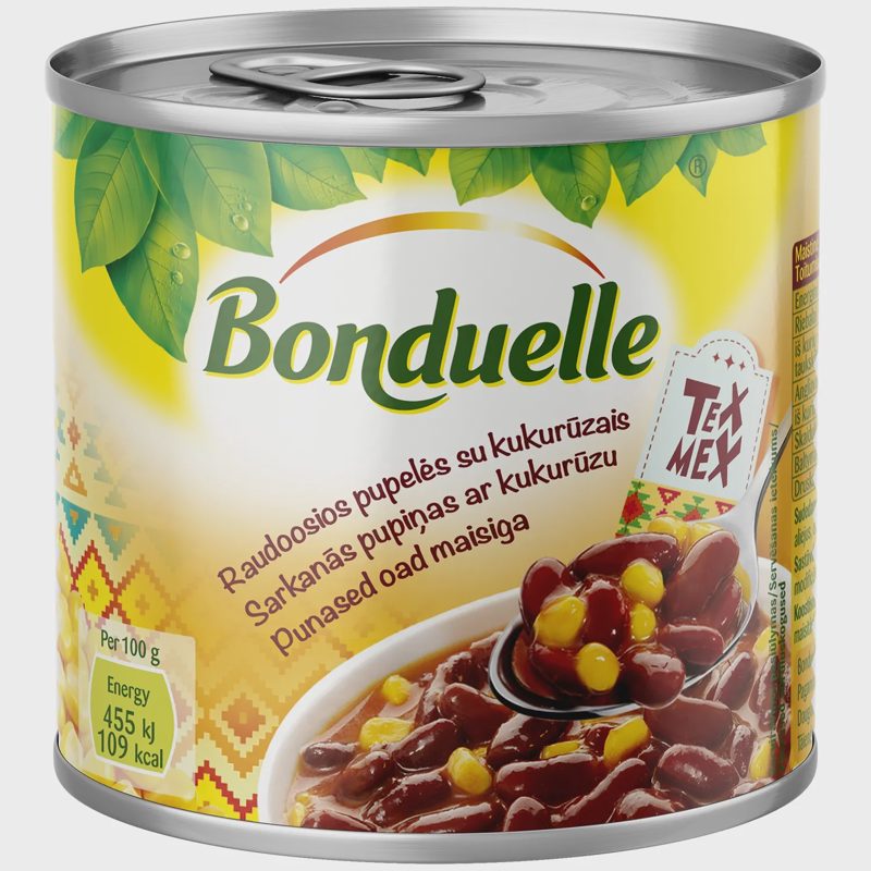 Raud. pupelės su kukur. pad. BONDUELLE, 430 g