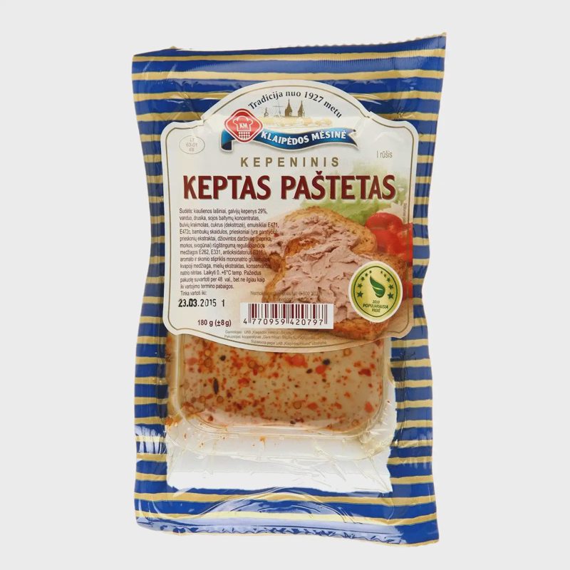 Keptas KLASIKINIS kep. paštetas, a. r., 180 g