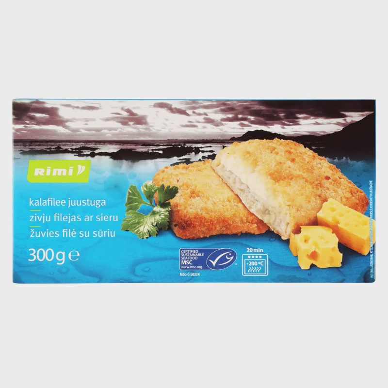 Žuvies filė su sūriu RIMI, 300 g