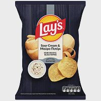 Lay's Sour Cream & Μαύρο Πιπέρι 120gr