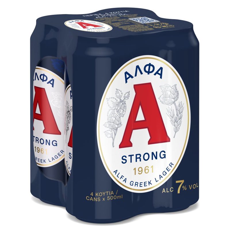 Άλφα Strong Μπίρα Lager Κουτί 4x500ml