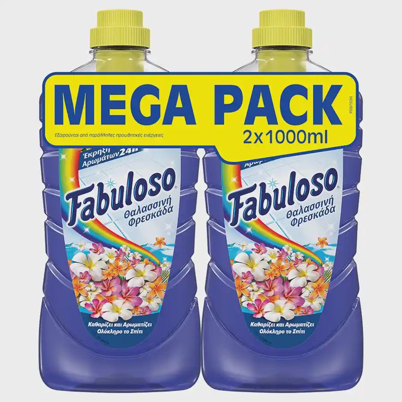 Fabuloso Θαλασσινή Φρεσκάδα Καθαριστικό Πατώματος 2x1L MEGA PACK