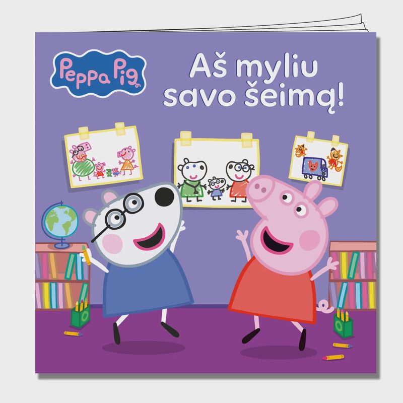 Spalv. knyga PEPPA PIG. AŠ MYL. SAVO ŠEIMĄ