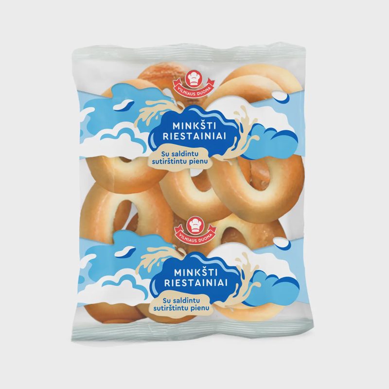 Minkšti riestainiai su sutiršt. pienu, 200 g