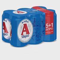 Άλφα Μπίρα Χωρίς Αλκοόλ Κουτί (6x330ml) 5+1 Δώρο