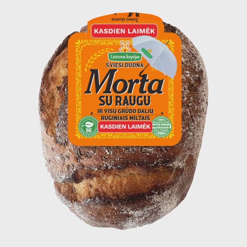 Duona su raugu ir rugin. miltais MORTA, 500 g