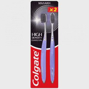 Colgate Οδοντόβουρτσα High Density Charcoal 2τεμ