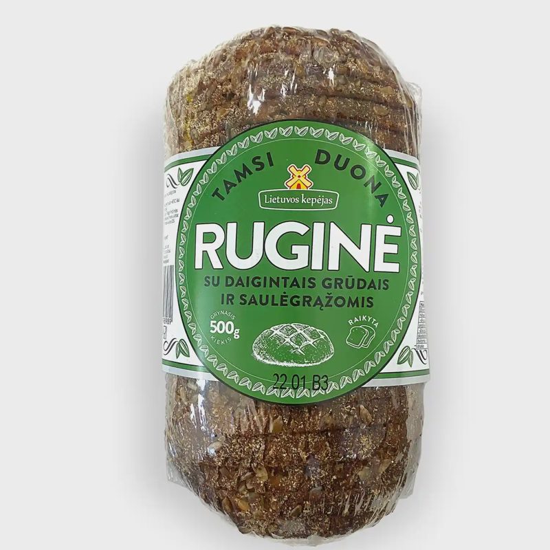 Tamsi ruginė duona su saulėgrąžomis,500g