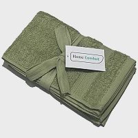 Home Comfort Πετσέτες Πράσινες 30x50cm 100% Βαμβάκι Σετ 2