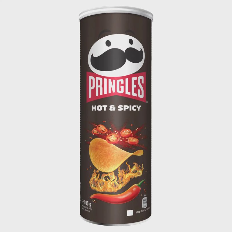 Bulvių traškučiai PRINGLES Hot & Spicy, 165 g