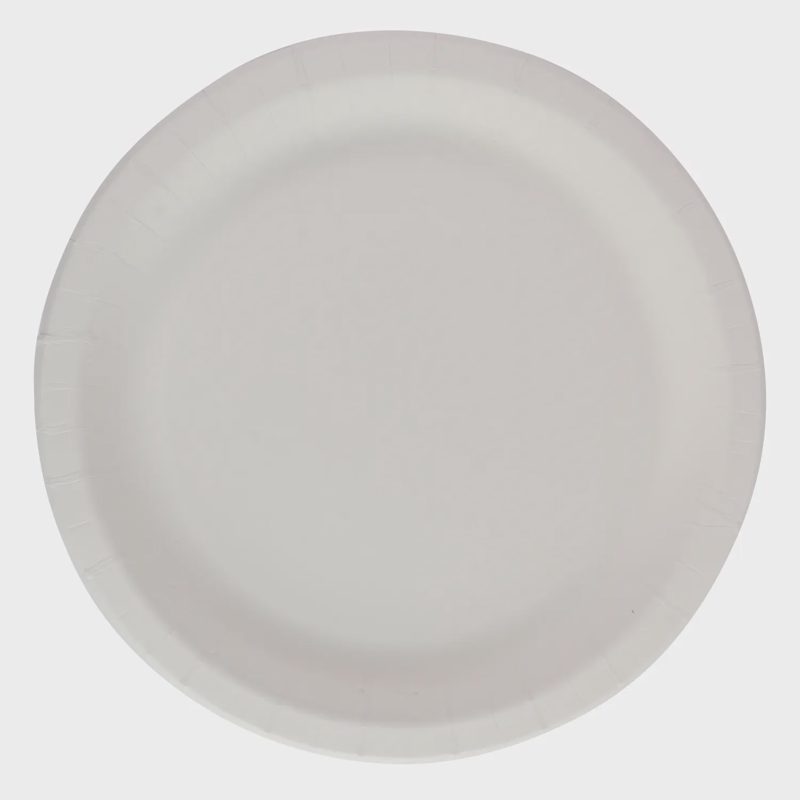Baltos popierinės lėkštės RIMI, 22cm, 40 vnt.