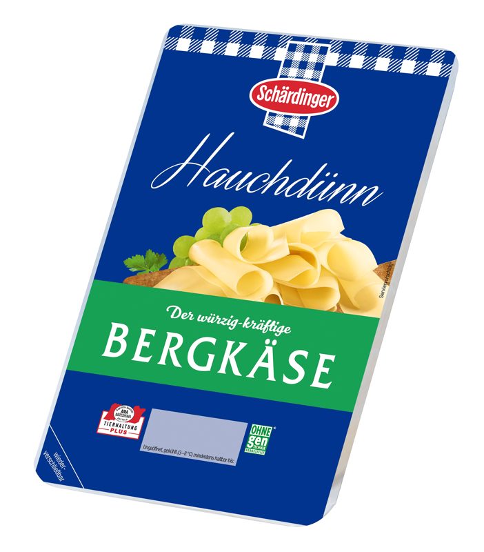 Schärdinger Bergkäse 45% Scheiben Hauchdünn