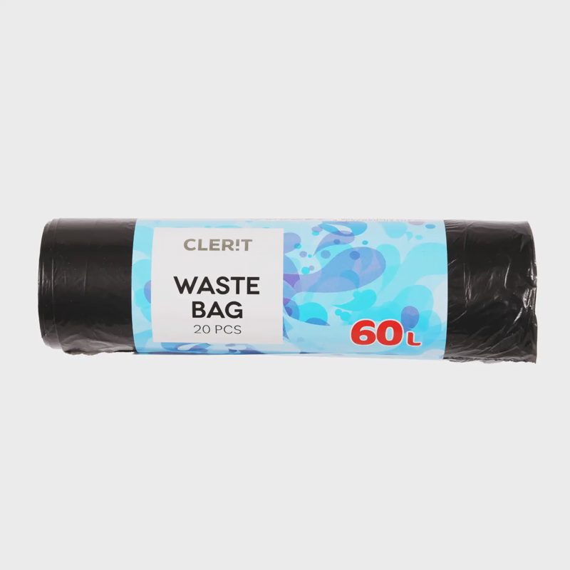 Šiukšlių maišai CLERIT, 60 l, 20 vnt.