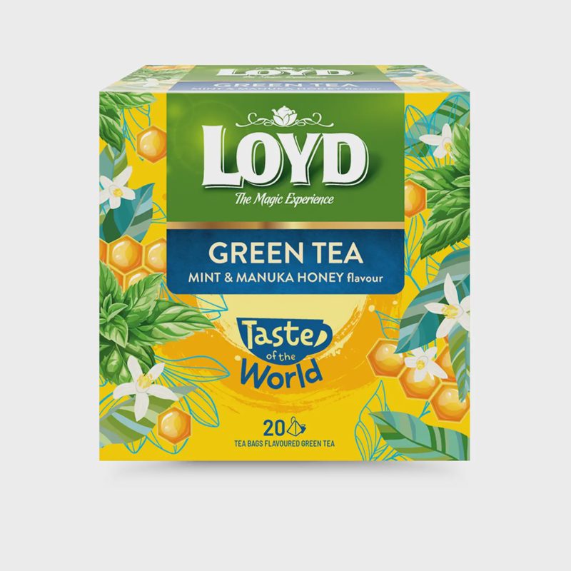 Žalioji arbata LOYD, mėt., manuka med., 34 g