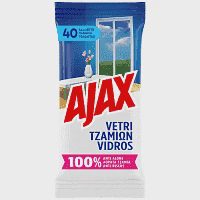 Ajax Υγρά Πανάκια Καθαρισμού Για τα Τζάμια 40τεμ