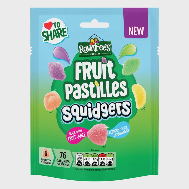 Vaisių sk. gumin. ROWNTREES SQUIDGERS, 120 g