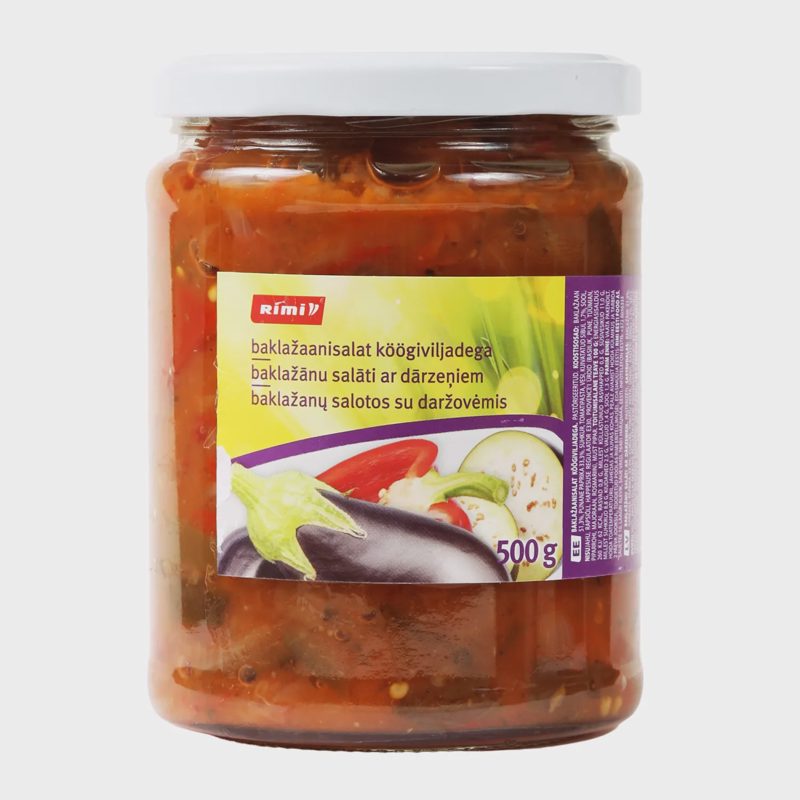 Baklažanų salotos su daržovėmis RIMI, 500 g