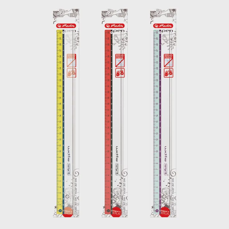 Liniuotė HERLITZ MY PEN, 30 cm, BS26