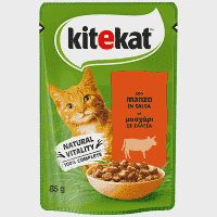 Kitekat Τροφή Γάτας Με Μοσχάρι Σε Σάλτσα Φακελάκι 85gr