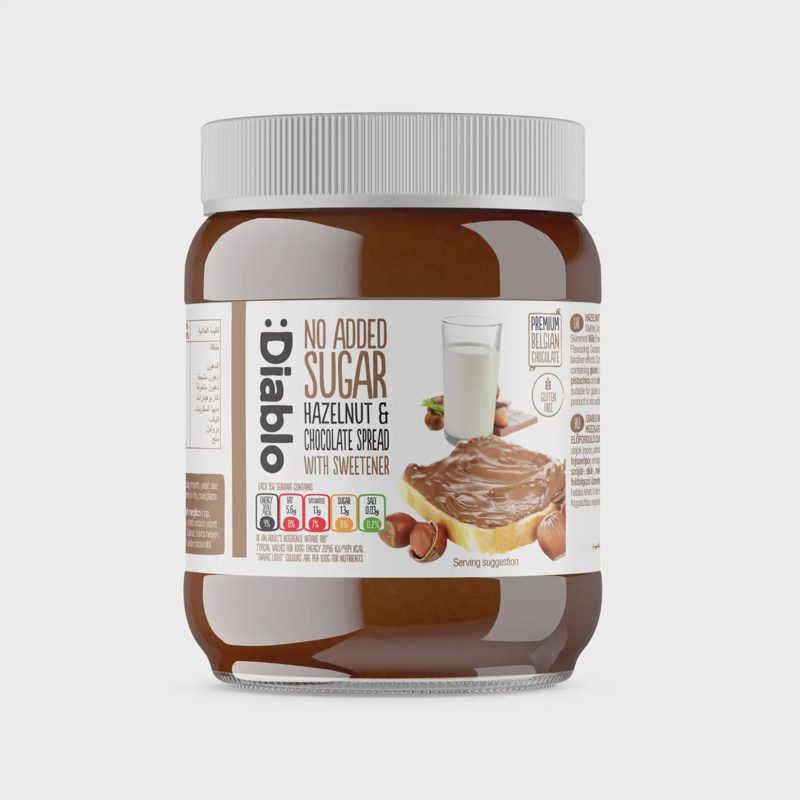 Šokolad. lazdyno riešutų kremas DIABLO, 350 g
