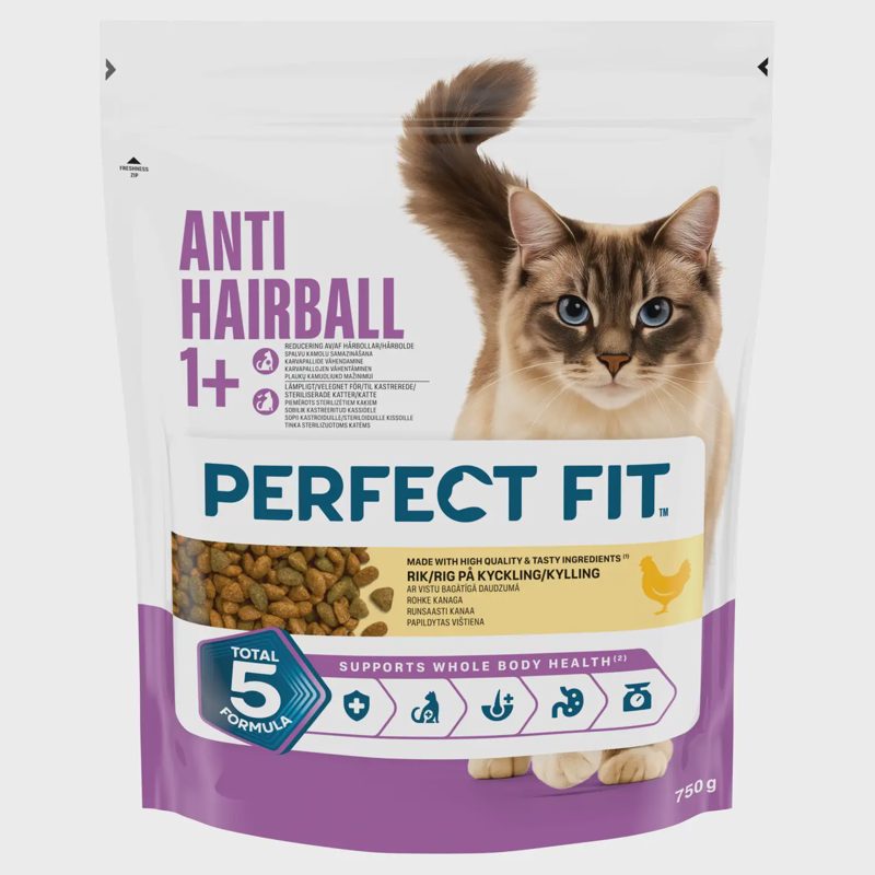 Kačių ėd. PERFECT FIT ANTI HAIRBALL, 750 g