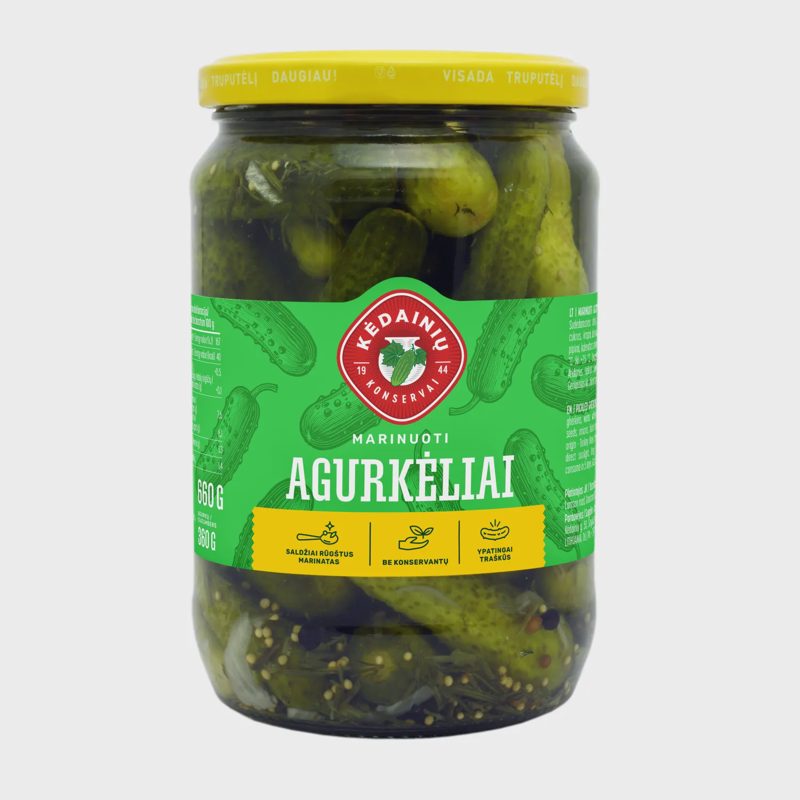 Marin. agurk. KĖDAINIŲ KONSER., 660 g / 330 g