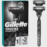 Gillette Mach III Ξυραφάκια Charcoal Μηχανή +2 Ανταλλακτικά