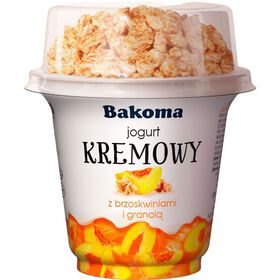 Iogurte Pedaços Kremowy Duo Pêssego e Granola Bakoma