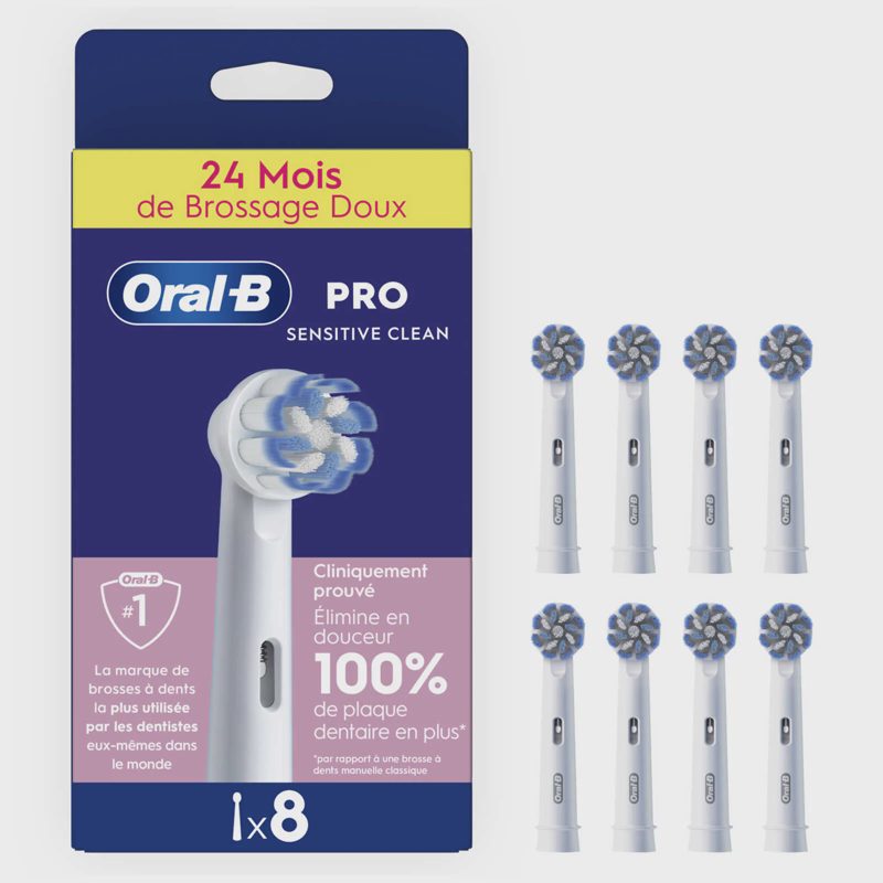 8 opzetborstels | Sensitive clean