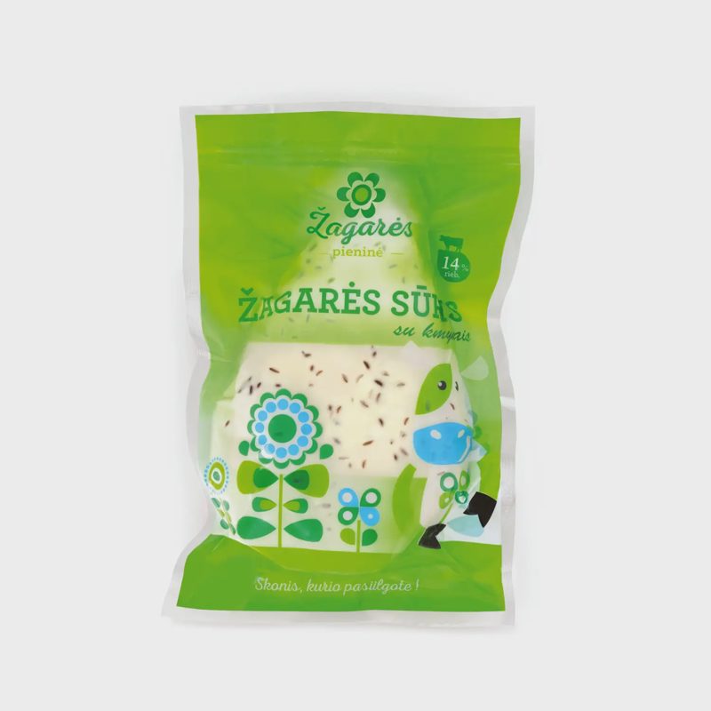 Varškės sūris su kmynais ŽAGARĖS, 14%, 1 kg