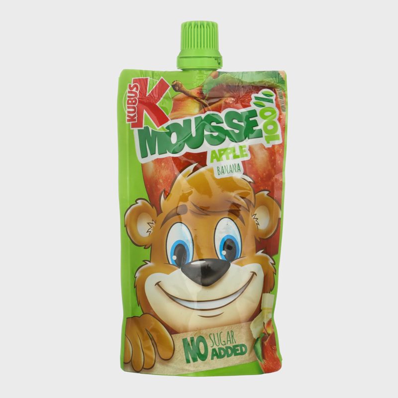 Obuolių, bananų tyrelė KUBUŠ, 100 %, 100 g