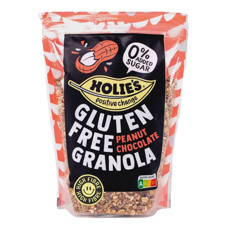 0% ADDED SUGAR HOLIES Positive change GLUTEN FREE