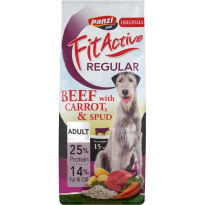Panzi Fit Active Regular Adult teljes értékű eledel felnőtt kutyák részére marhával 15 kg