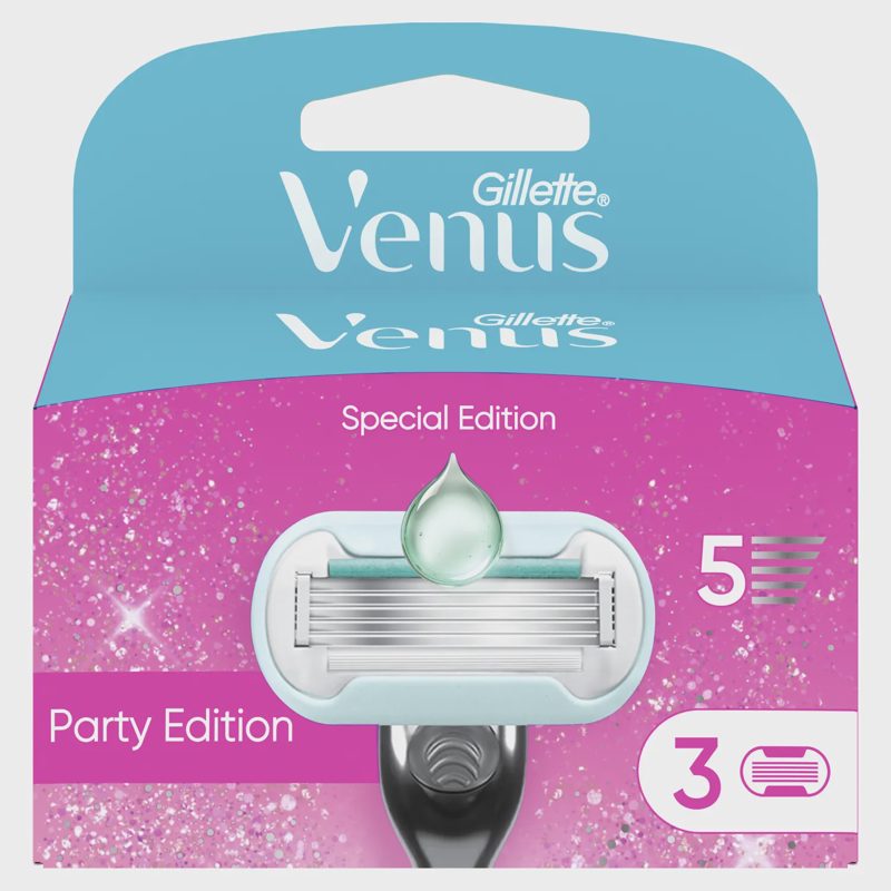Skustuvo galvutės VENUS PARTY EDITION, 3 vnt.