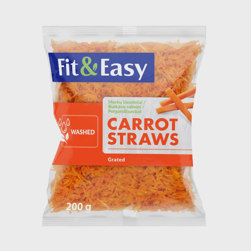 Pjaustyti morkų šiaudeliai FIT & EASY, 200 g