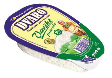 Pusriebė DVARO varškė, 9 % rieb., 250 g